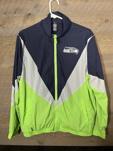 Vintage NFL Seattle Seahawks Windbreaker Jacket Size Youth XL - Picture 1 of 4