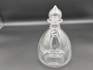 Vintage Val Saint Lambert klar kontrolliert Blase Dekanter, 8" - Bild 1 von 7