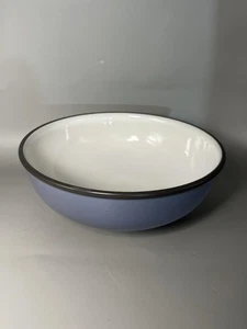 Pfaltzgraff Mystic Blue Stoneware Serving Bowl Brown Rim Salad Soup Cereal - Picture 1 of 6