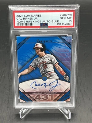 2024 Topps Luminaries Home Run Kings Autógrafos HRKCR CAL RIPKEN JR. AZUL PSA 10 Foto 1 de 2