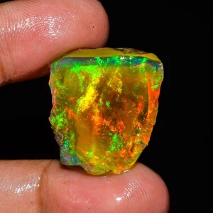 Large Opal Rough 22.00 Carat Natural Ethiopian Oil Opal Raw, Fire Opal Gemstone - Picture 1 of 5