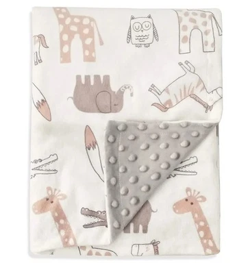 BORITAR Baby Blanket Soft Minky w/ Double Layer Dotted Backing,Receiving Blanket — 第 1/4 张图片