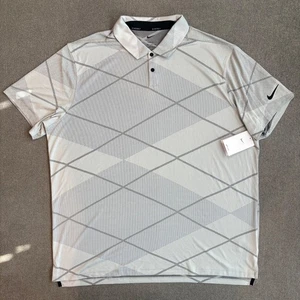 Nike Dri-FIT Vapor Jacquard Golf Polo Hellgrau Größe XXL - Neu mit Etikett - Bild 1 von 6