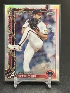 Spencer Strider 2025 Topps Holiday - Chrome Refractor /499 SP - Braves  - Picture 1 of 2