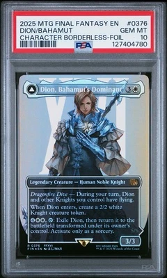 2025 MTG Dion, Bahamut's Dominant (Borderless Foil) Final Fantasy 0376 PSA 10 - Image 1 of 2