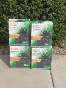HDX 50 Gallon Extra Large Trash Bags (50-Count) 4 Pack Contractor Landscaper - Picture 1 of 2