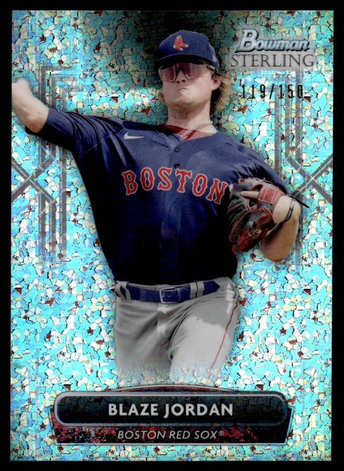 2022 Bowman Sterling Prospect Autographs Refractor Blaze Jordan 119/150 Boston - Image 1 of 2