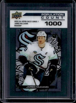 2025-26 Upper Deck Series 1 Jared McCann Population Count 1000 #PC-14 Kraken - Image 1 of 2