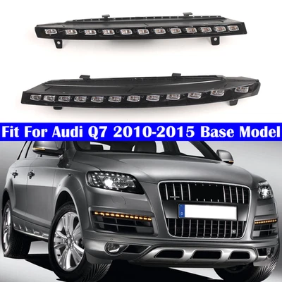 LED DRL Daytime Running Light Turn Signal Lamp For Audi Q7 2010-2015 Base Model - Image 1 of 4