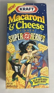 Kraft Macaroni Cheese DC Super Heroes Caja Wonder Woman Superman 1998 Película - Imagen 1 de 6