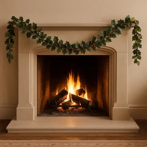 Christmas Artisan Fairtrade Eco Friendly Metal Holly and Ivy Garland Decoration - Picture 1 of 2
