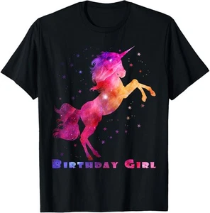 Space Unicorn Birthday Girl Galaxy Unicorn Cute Teens Kids T-Shirt Hoodie - Picture 1 of 11