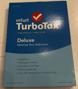 Turbotax 2015 Deluxe. Federal and State. New  - Picture 1 of 6