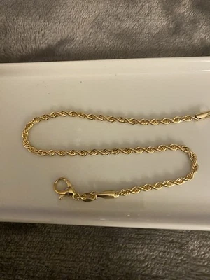 Tobillera llena de oro 14k 10 pulgadas no estampada   Foto 1 de 4