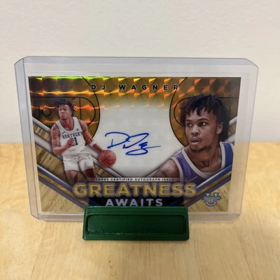 2023-24 Bowman Best University DJ Wagner Gold Geometric Greatness Awaits Auto 50 - image 1 of 2