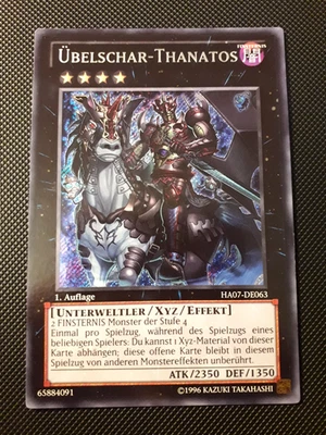 Yu-Gi-Oh! Übelschar-Thanatos, HA07-DE063, Secret Rare, 1. Auflage, Deutsch, NM - Bild 1 von 2