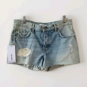 GRLFRND The Adrianna Distressed Jean Shorts Size 28 - Picture 1 of 12