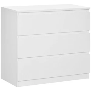 HOMCOM Chest of Drawers, 3 Drawer Storage Cabinet Unit for Bedroom, White - Picture 1 of 12