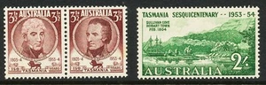 Australia 1953 Tasmanian Anniversary, set of 3, Mint Never Hinged - Bild 1 von 1
