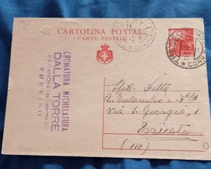 Postkarte Republik 1946 3 Lire rote Fackel Treviso Triest 1946 - Bild 1 von 1