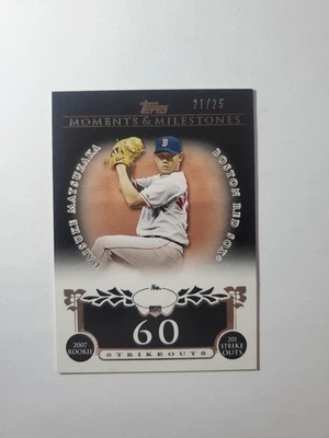Topps Moments & Milestones 2008 Daisuke Matsuzaka /25 60 Strikeouts Boston Red  - Image 1 of 2