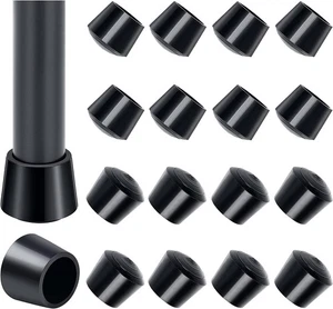 16 Stück 1 Zoll Gummi Stuhlbeinkappen rutschfeste Bodenschoner schwarz Indoor Outdoor - Bild 1 von 5