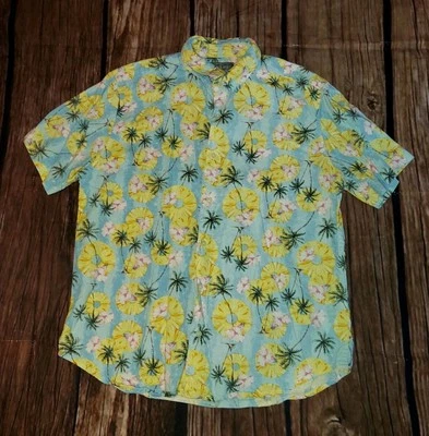 Camisa Berkley Jensen Hawaiana Buttondown XL Manga Corta Vacaciones Diversión Verano Foto 1 de 4