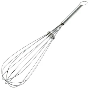 Batidor globo cromado Chef Craft 12", batidor de alambre para mezclar huevos, mezclar - Imagen 1 de 2