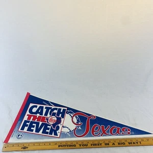 MLB 1993 TEXAS RANGERS CATCH THE FEVER PENNANT 30x12 Inches - Picture 1 of 9