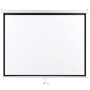 72" Diagonal 4:3 Manual Pull Down Projector Screen 62.8" x 49.6" Home Theater - Picture 1 of 15