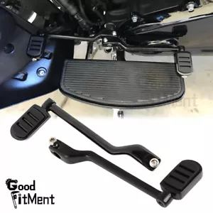 Clavijas traseras delanteras de cambio de palanca de talón con puntera negra para Harley Fatboy FLSTF 1980-2024 - Imagen 1 de 15