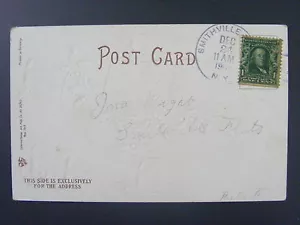 Smithville Flats New York NY 1908 Type 2/5 Doane Cancel On Antique Postcard - Picture 1 of 2
