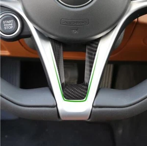 Strisce Decorazione Volante Vero Carbonio Per Alfa Romeo Giulia Stelvio 2017-2019 - Foto 1 di 9