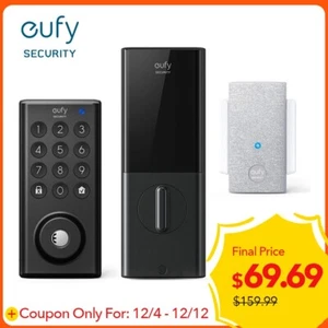 eufy Security Smart Lock Touch Fingerprint Electronic Deadbolt with Wi-Fi Bridge - Bild 1 von 6