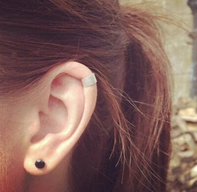 Ear cuff Sterling Silver Plain minimal Jewellery Dainty Jewellery Earring Helix - Image 1 of 4