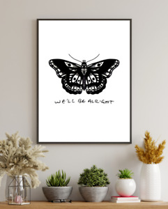 We'll Be Alright Print - Harry Styles Butterfly Tattoo - Harry Styles Print