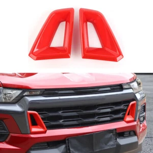 Cubierta de inserción de rejilla de parachoques delantero roja para accesorios Chevrolet Colorado 2023-25 - Imagen 1 de 8