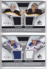 2012-13 UD SPGU THOMAS RASK DUAL JERSEY Authentic Fabrics SP Game Used Bruins