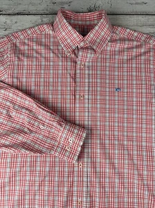 Southern Tide Mens Pink Plaid Button Down Dress Shirt Top Mens Size Medium - Picture 1 of 10