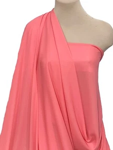 DOPPELKREPP GEORGETTE STOFF FLAMMENDE KORALLE 60" BTY KLEIDUNG, HALBTRANSPARENT - Bild 1 von 11