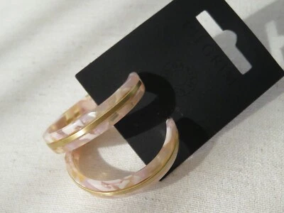 PILGRIM  Multicoloured Pastel Acetate Hoop Earrings 3.5cm NEW Rrp £24.99 - Image 1 of 3