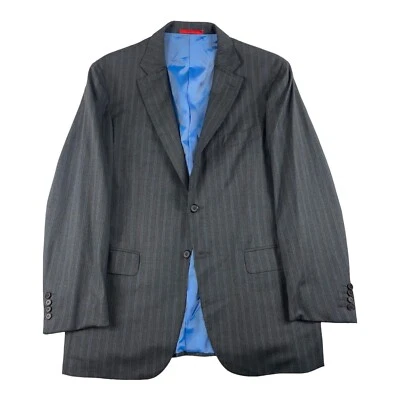 Blazer Isaia Napoli Gris Azul Rayas Super 170s Lana Sciammeria Talla 44R Foto 1 de 4