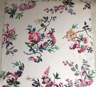Ribbon Rose Cream Cath Kidston FQ 50cmx50cm Square Lightweight cotton fabric new - Image 1 of 4