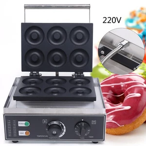 Máquina para hacer donuts eléctrica comercial de 6 piezas 1550W - Imagen 1 de 11