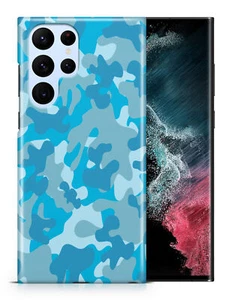 CASE COVER FOR SAMSUNG GALAXY|BLUE CAMOFLAGUE PATTERN - Picture 1 of 25