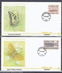 1985-STOCKHOM-SUEDE//FDC 1°JOUR!!**PAPILLON-MUSIQUE**TIMBRE EUROPA/Y/T.1310/11a - Imagen 1 de 1