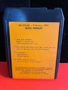 Elvis Presley / On Stage - February, 1970 8 Track Tape - Imagen 1 de 3