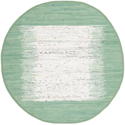 SAFAVIEH Montauk MTK711D Handwoven Ivory / Sea Green Rug - Image 1 of 4