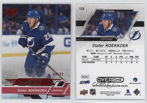 2018-19 Upper Deck Overtime Red Foil /99 Slater Koekkoek #128