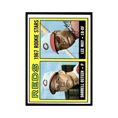 1967 Topps Baseball Card Darrell Osteen Lee May RC Reds #222 - Image 1 of 3